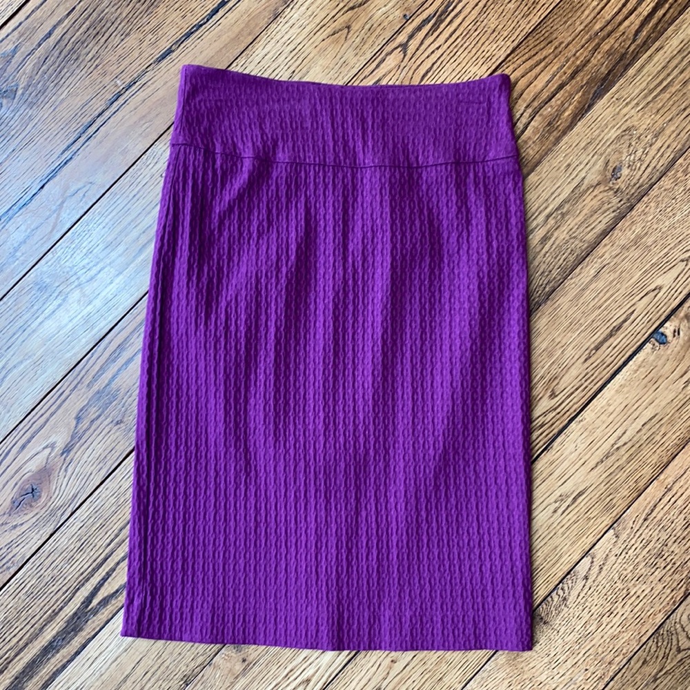 Plum pencil skirt